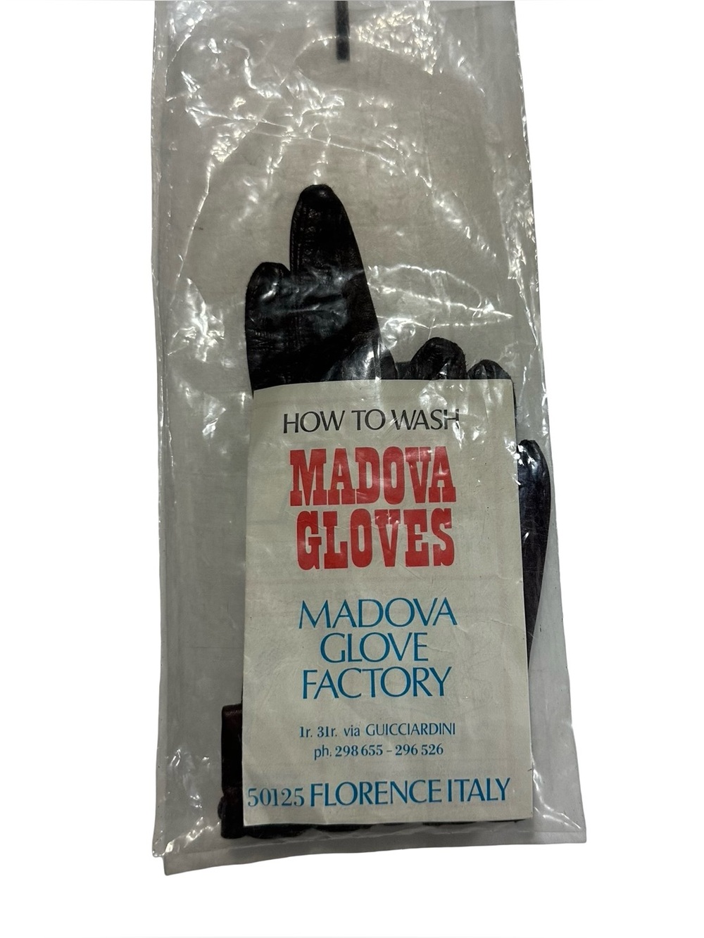 Vtg Madova Florence Italy Dark Brown Kidskin Leather Gloves Deadstock 7.5 NOS